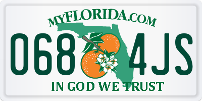 FL license plate 0684JS