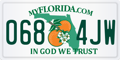FL license plate 0684JW