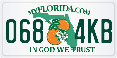 FL license plate 0684KB