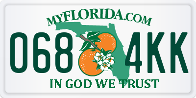FL license plate 0684KK