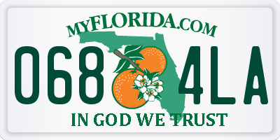 FL license plate 0684LA