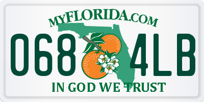 FL license plate 0684LB