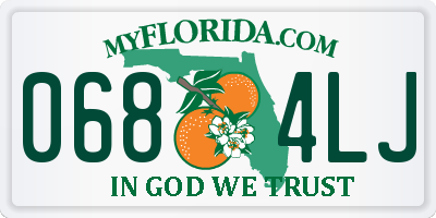 FL license plate 0684LJ