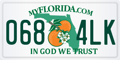 FL license plate 0684LK