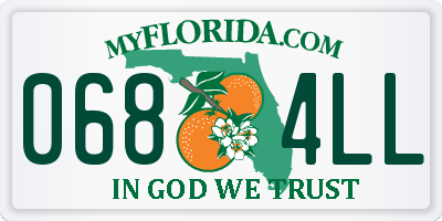 FL license plate 0684LL