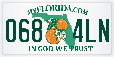 FL license plate 0684LN
