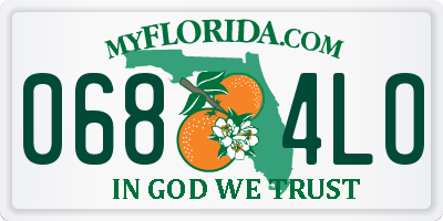 FL license plate 0684LO
