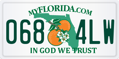 FL license plate 0684LW