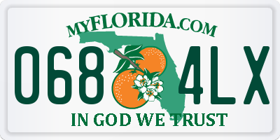 FL license plate 0684LX