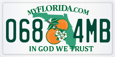 FL license plate 0684MB