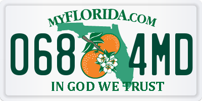 FL license plate 0684MD
