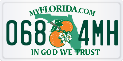 FL license plate 0684MH