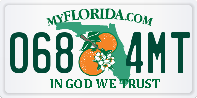 FL license plate 0684MT