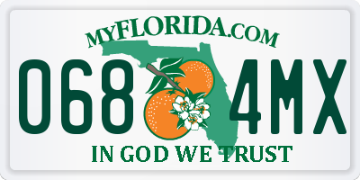 FL license plate 0684MX