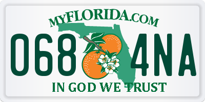 FL license plate 0684NA