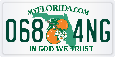 FL license plate 0684NG