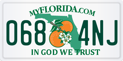 FL license plate 0684NJ