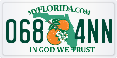 FL license plate 0684NN