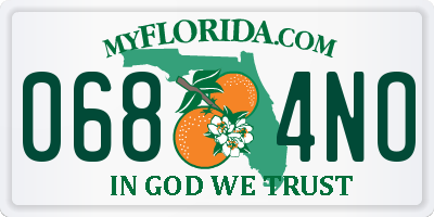 FL license plate 0684NO