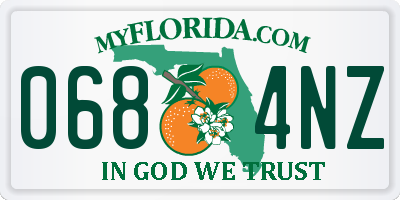 FL license plate 0684NZ