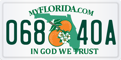 FL license plate 0684OA