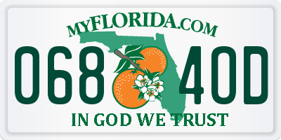 FL license plate 0684OD
