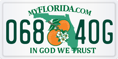 FL license plate 0684OG