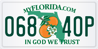 FL license plate 0684OP