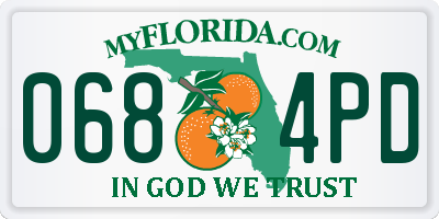 FL license plate 0684PD