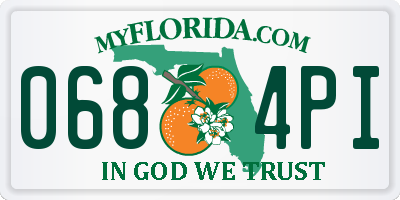 FL license plate 0684PI