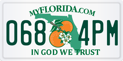 FL license plate 0684PM