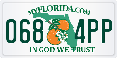 FL license plate 0684PP