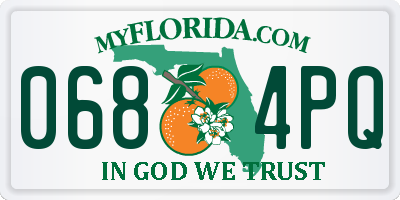 FL license plate 0684PQ