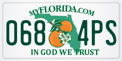 FL license plate 0684PS