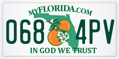 FL license plate 0684PV