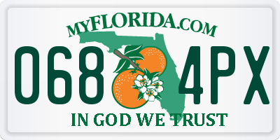 FL license plate 0684PX