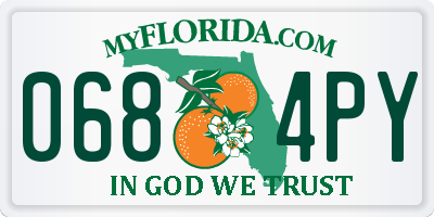 FL license plate 0684PY