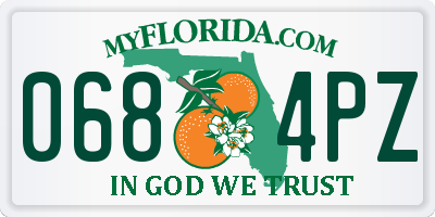 FL license plate 0684PZ