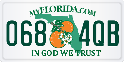 FL license plate 0684QB