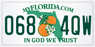 FL license plate 0684QW
