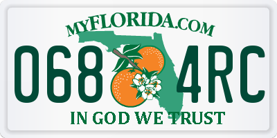 FL license plate 0684RC
