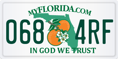 FL license plate 0684RF