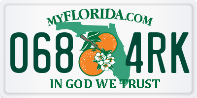 FL license plate 0684RK