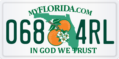 FL license plate 0684RL