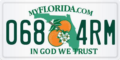 FL license plate 0684RM