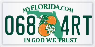 FL license plate 0684RT