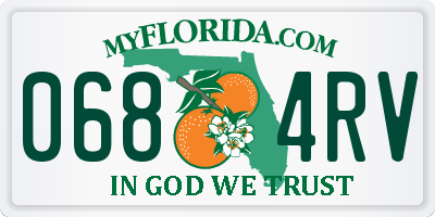 FL license plate 0684RV