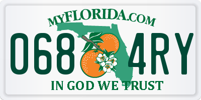FL license plate 0684RY