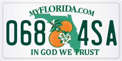 FL license plate 0684SA