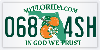 FL license plate 0684SH